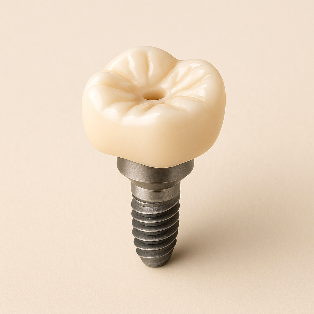 Screw retained implant crown: Zirconia